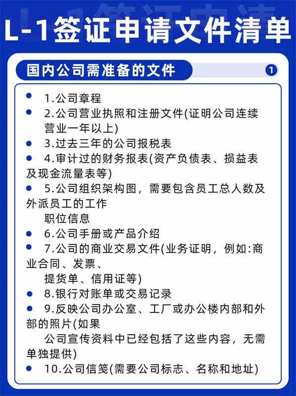 美国L1签证申请材料攻略｜超全准备清单