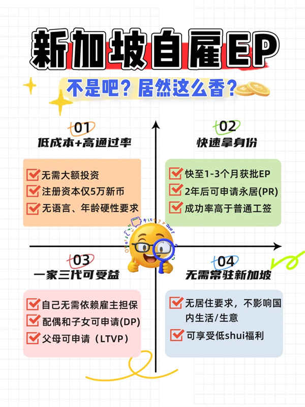 别再错过！新加坡自雇EP的高含金量藏不住了