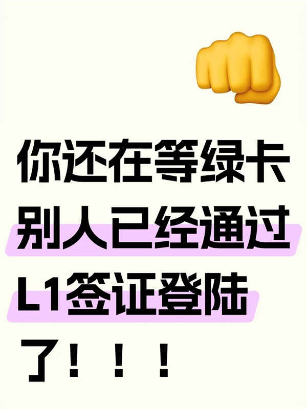 美国移民+L1长期签证，无缝衔接登录美国！