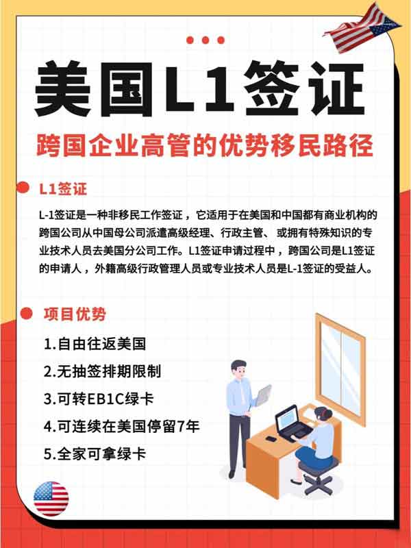 美国L1签证——解锁跨国企业高管的优势移民路径