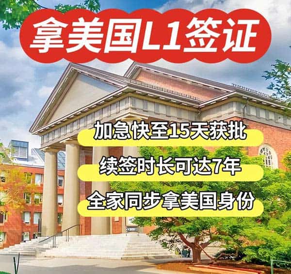 美国L1工作签证，高管或企业家，轻松get！