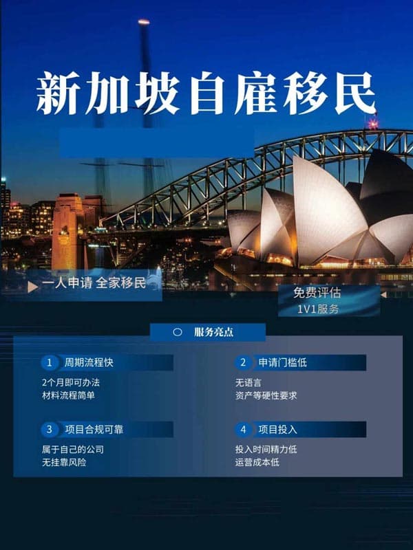 2025年新加坡自雇EP申请条件、需要资料