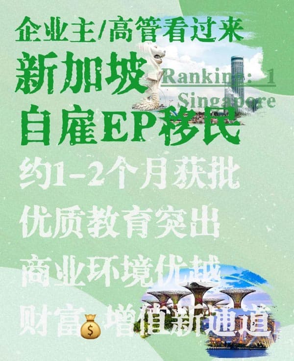 一张EP开启新加坡：事业新篇与家庭规划