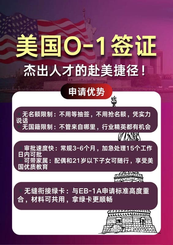 美国O1签证：杰出人才的赴美捷径！