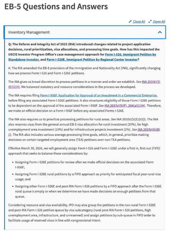 重磅！美国EB5移民审批新规来了，2026年3月30日起正式执行