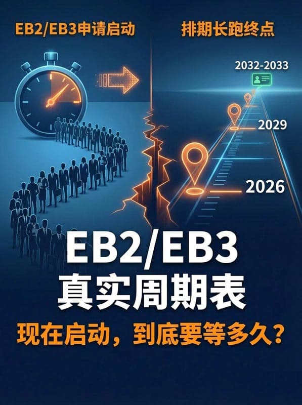 2026年现在启动美国EB-2/EB-3移民,到底要等多少年? 2026年现在启动美国EB-2/EB-3移民,到底要等多少年?