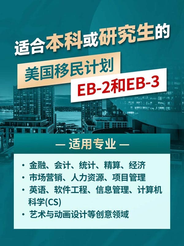 美国EB-2/EB-3职业类移民 美国EB-2/EB-3职业类移民