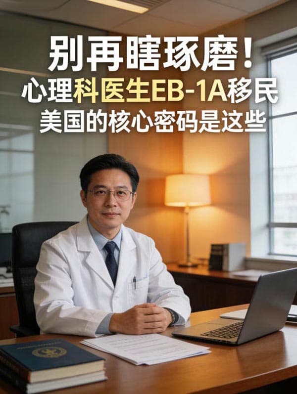 心理科医生EB-1A移民美国的核心密码是这些 心理科医生EB-1A移民美国的核心密码是这些