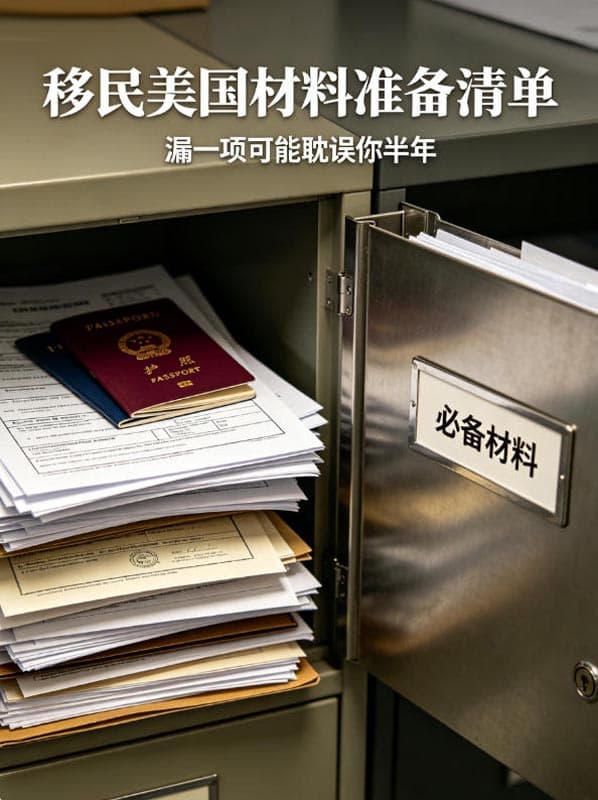 移民美国材料准备清单，漏一项可能耽误你半年